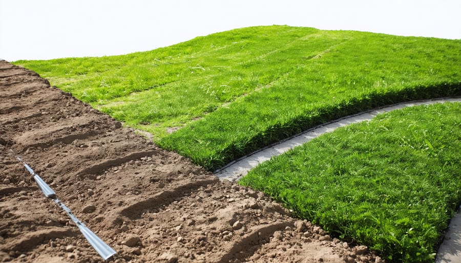 Terraced garden demonstrating proper drainage and topography management