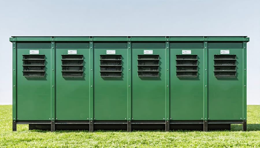 Modern modular composting bin showing air vents and pest-resistant features