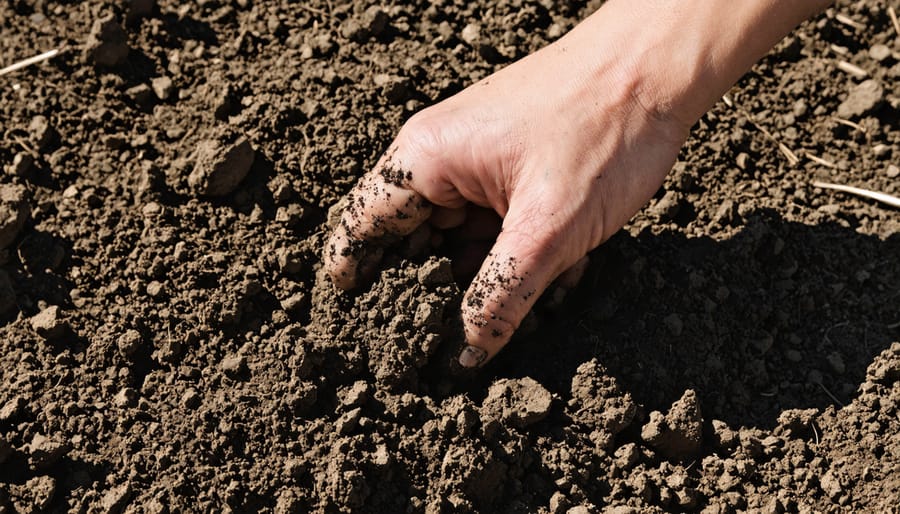 Person using a home soil testing kit to check pH and nutrient levels