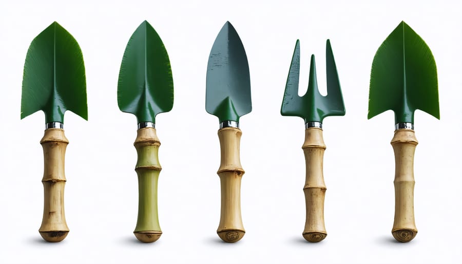 Eco-friendly gardening tools crafted from sustainable bamboo and certified wood materials