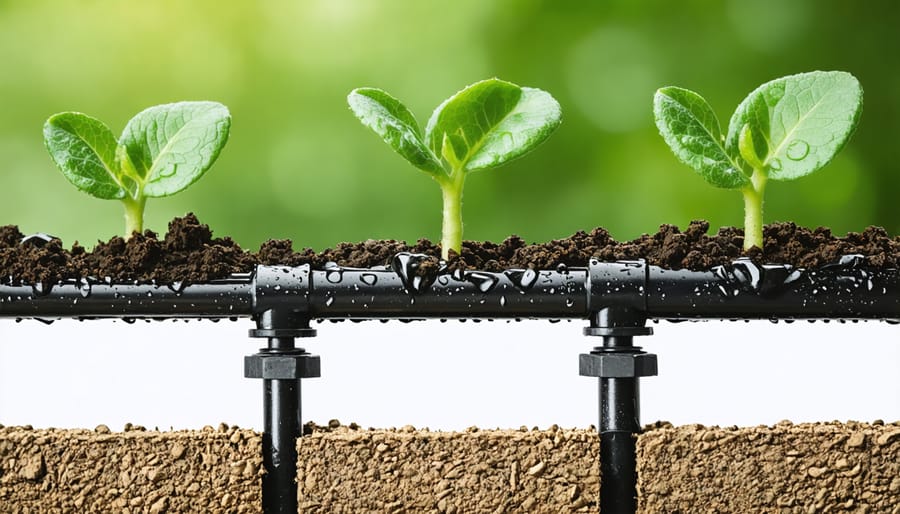 Installation sequence of drip irrigation system in a raised garden bed