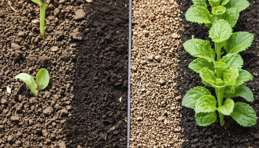 Comparison of different biodegradable garden products showing varying quality and materials