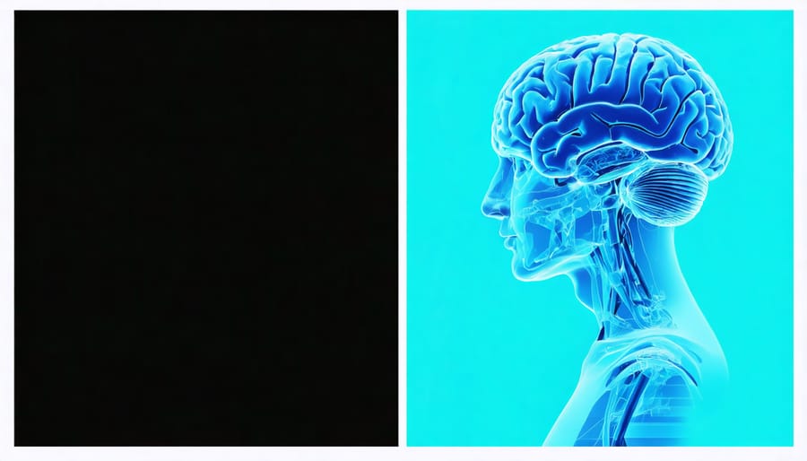 Scientific comparison of brain activity scans showing reduced stress levels after gardening