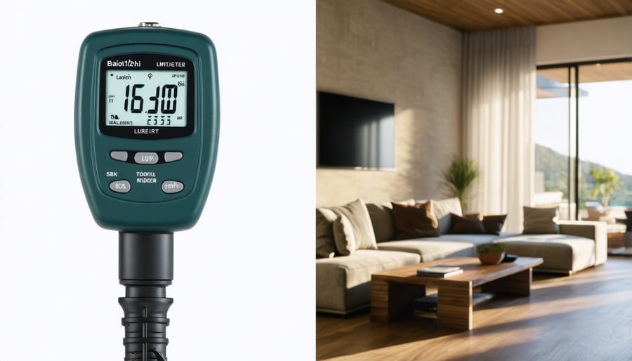 Light meter displaying readings in bright vs dim indoor growing spaces