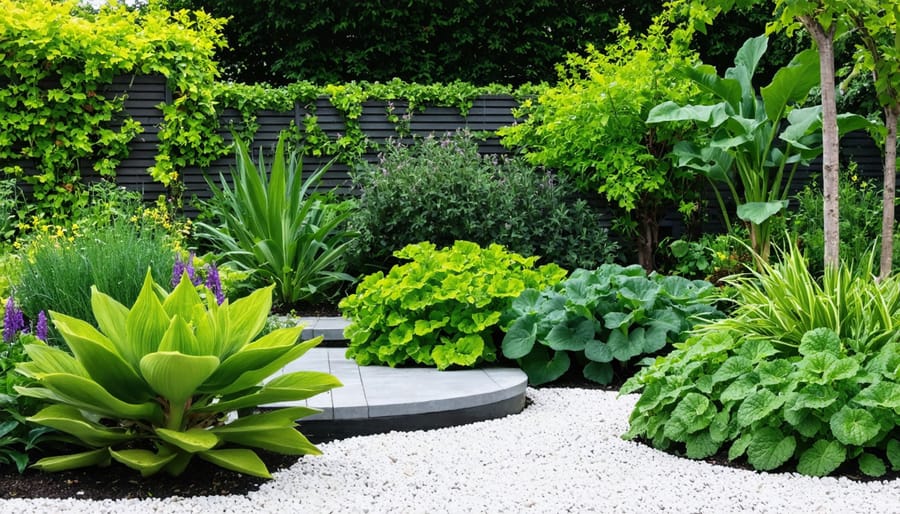 Stylish raised bed garden featuring vegetables, herbs, and edible flowers in an organized layout