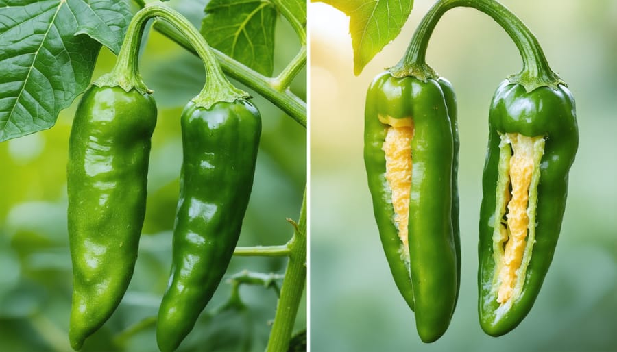 Comparison showing successful companion planting next to examples of common problems