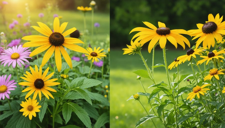 Colorful display of Zone 6 native flowers throughout different blooming seasons