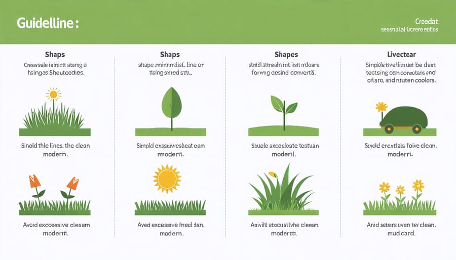 Visual calendar showing essential landscaping tasks and tips for each season of the year