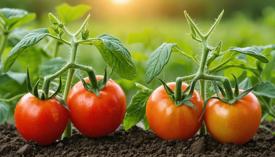 Gardener's hands using pH test kit with soil sample on wooden workbench