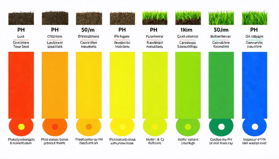 Visual guide to interpreting soil test results showing optimal ranges for different measurements