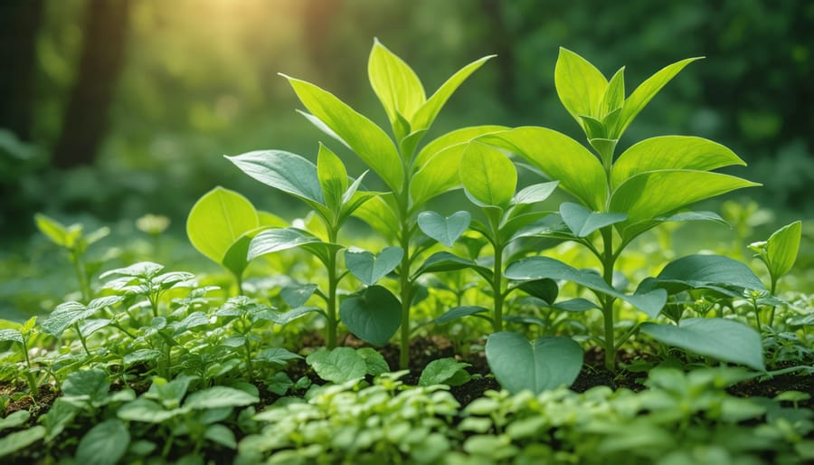 Gardener documenting seed saving records in journal with heirloom seeds and packets on wooden table